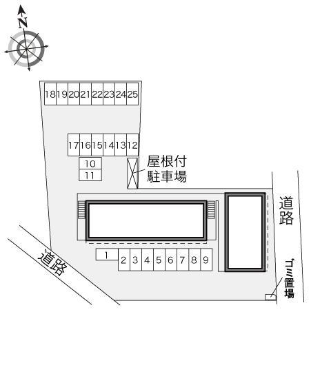 クォリティハイツ平子(29965)の駐車配置図