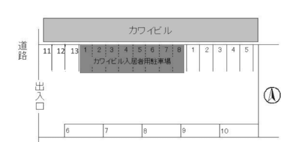 豊栄町3丁目駐車場の駐車配置図