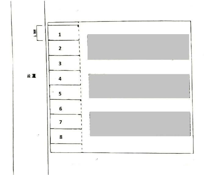 スマイルパーク緑ヶ丘166の駐車配置図