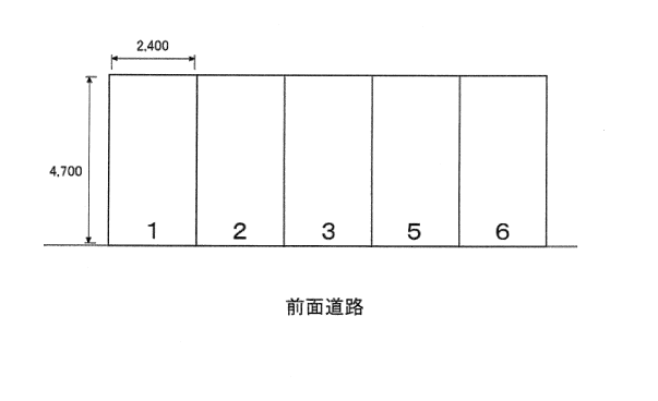 大島町二丁目駐車場の駐車配置図