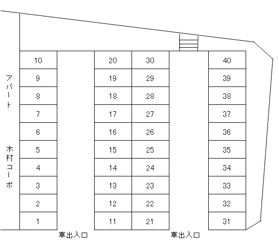 ロイヤル新柏駐車場の駐車配置図