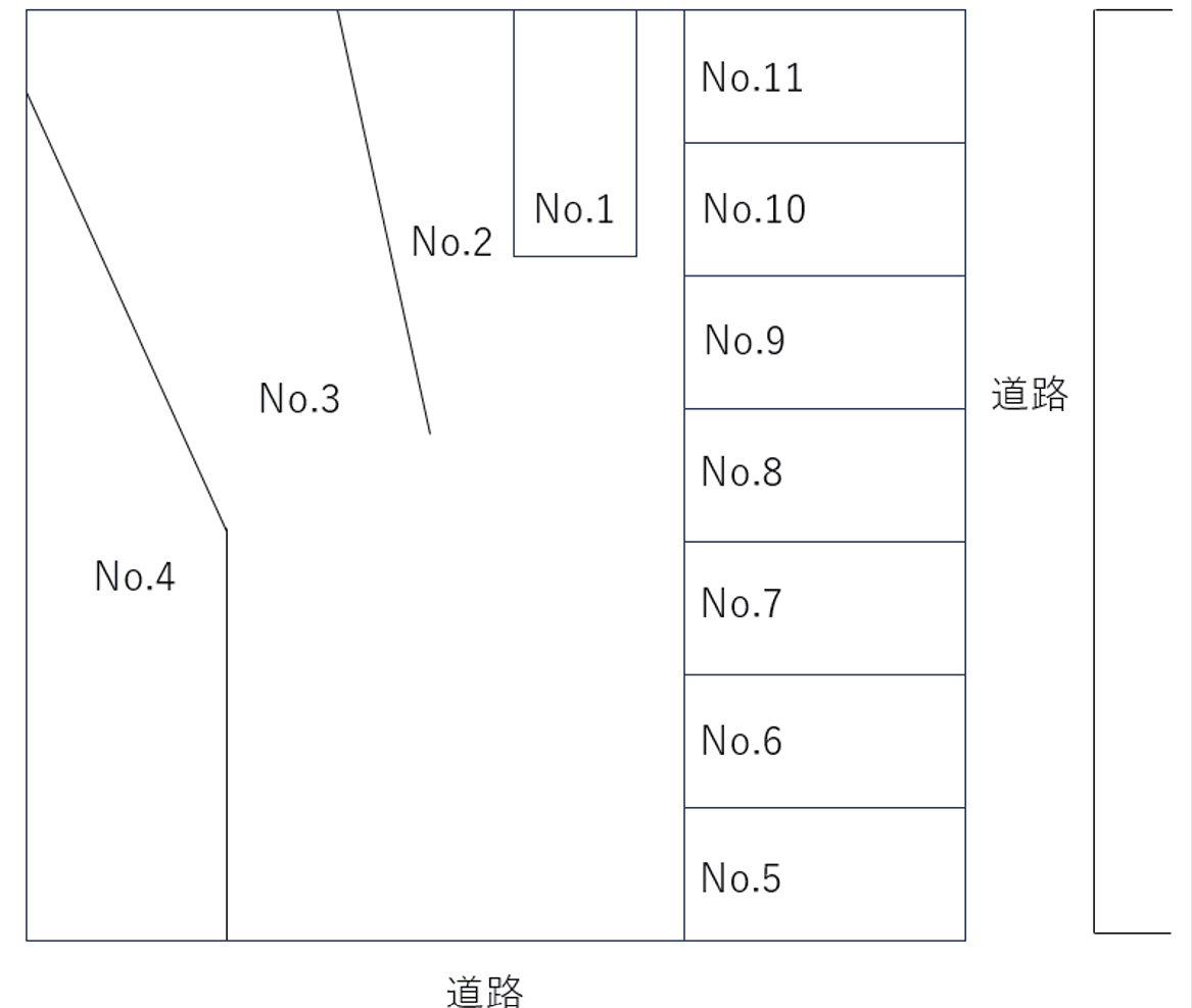 糸数駐車場の駐車配置図
