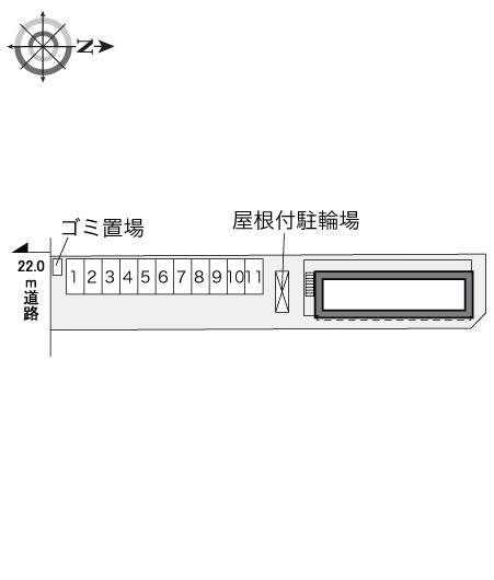 シュークル　大和桜井(34482)の駐車配置図