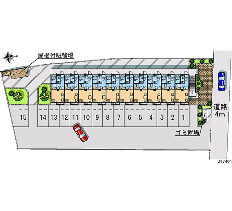 アルエット(17461)の駐車配置図