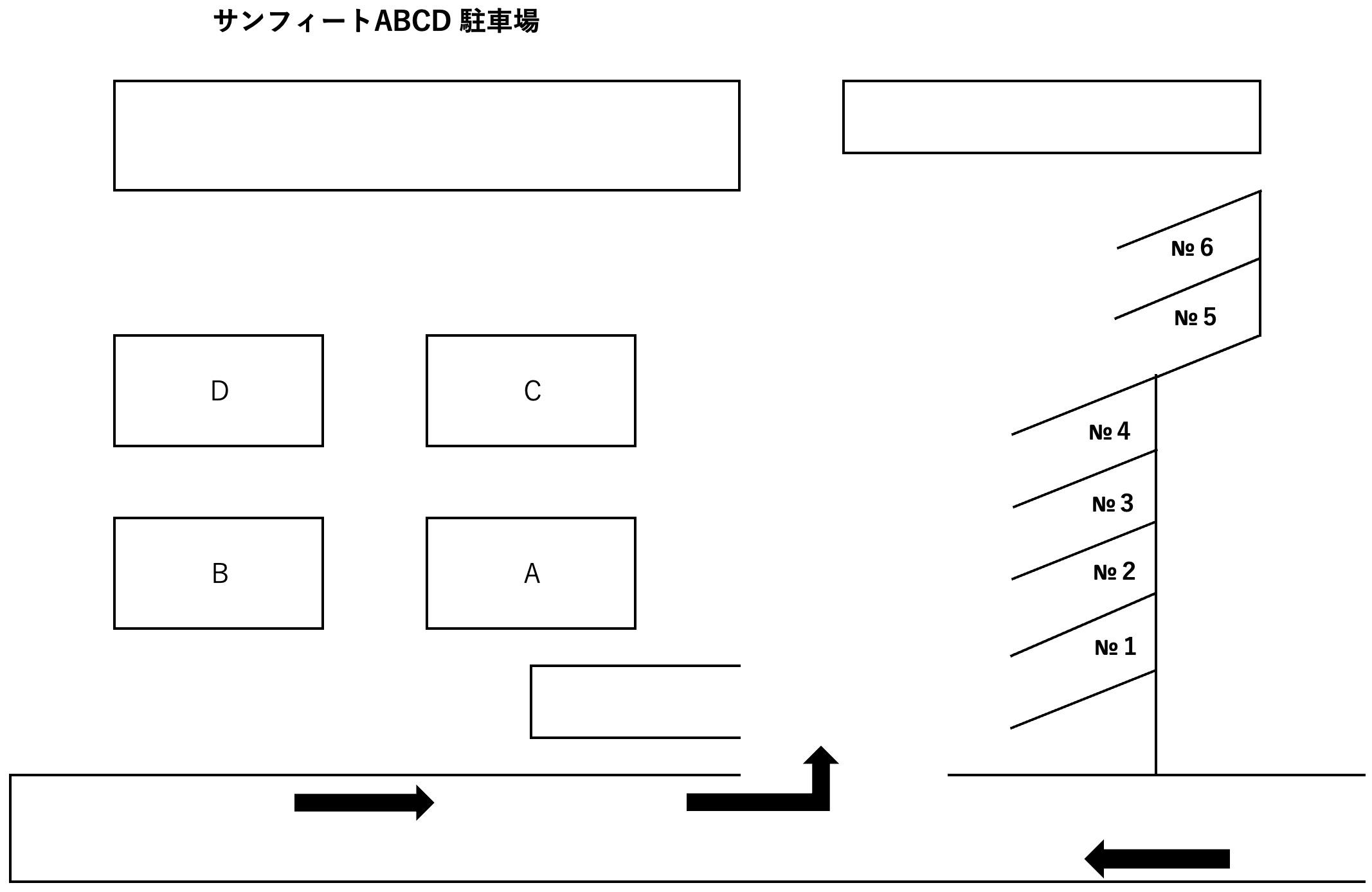 サンフィートの駐車配置図