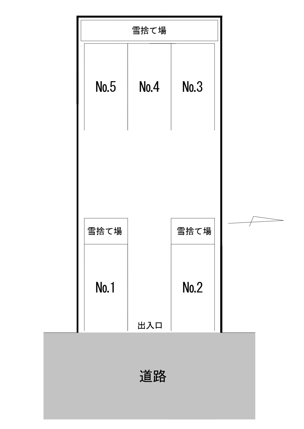 北4条西27丁目パーキングの駐車配置図