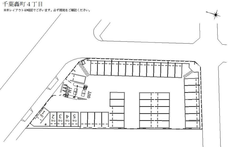 千葉轟町４丁目の駐車配置図