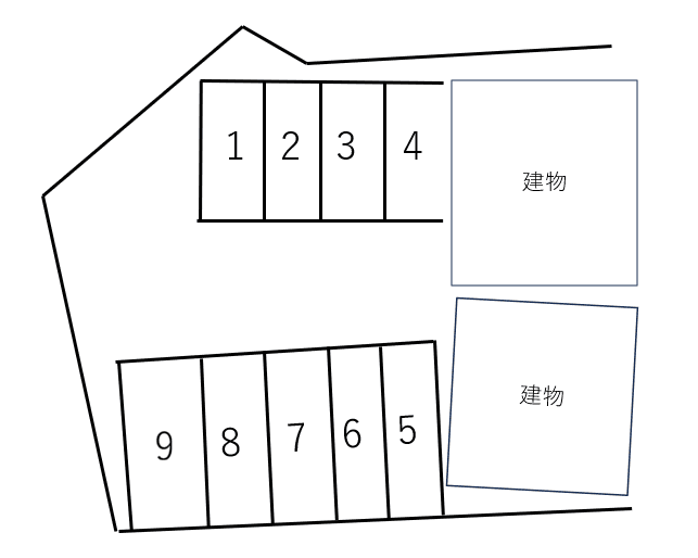山祇町池田駐車場の駐車配置図