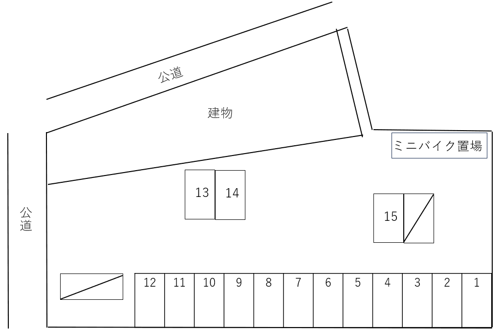 オープンレジデンシア川崎の駐車配置図