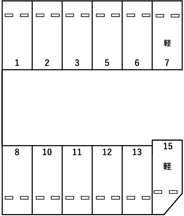 馬場パーキングの駐車配置図