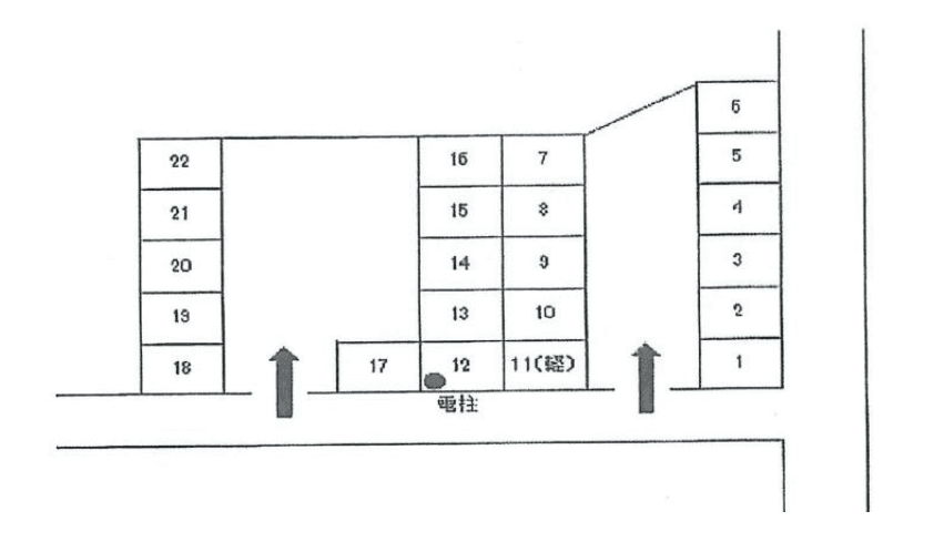 八幡町中村駐車場の駐車配置図