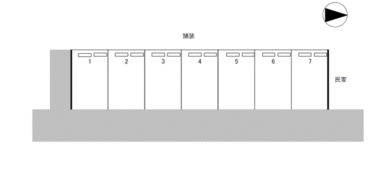 若林町　KW45　駐車場の駐車配置図