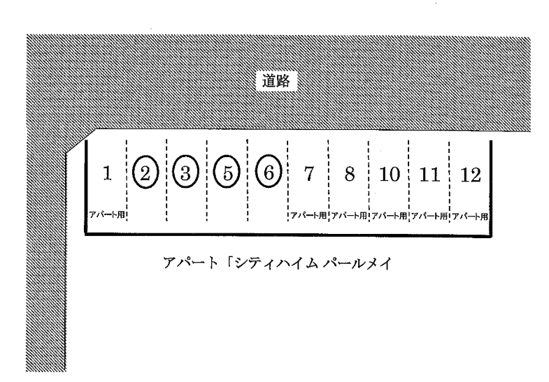 ＮＯ．１７２の駐車配置図