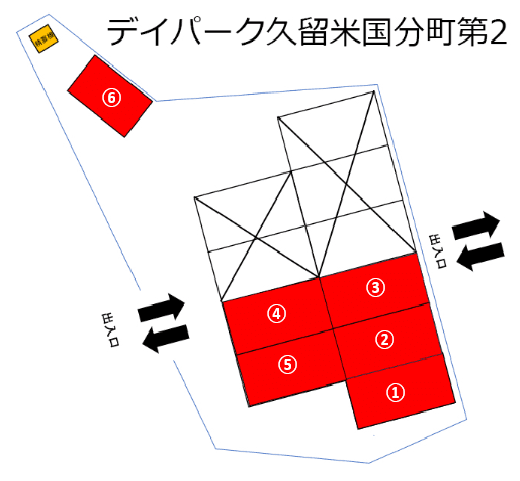 デイパーク久留米国分町第2の駐車配置図