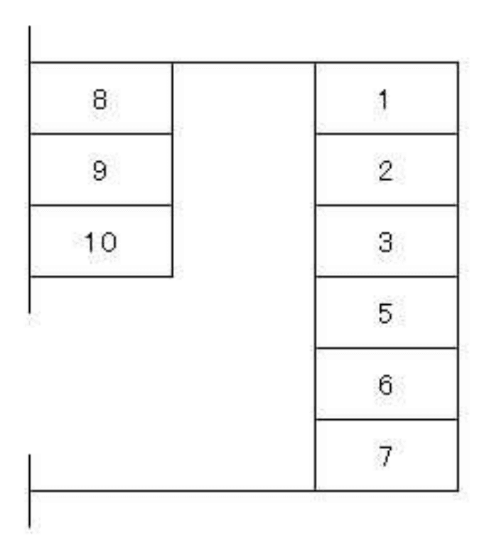 光パーキングの駐車配置図