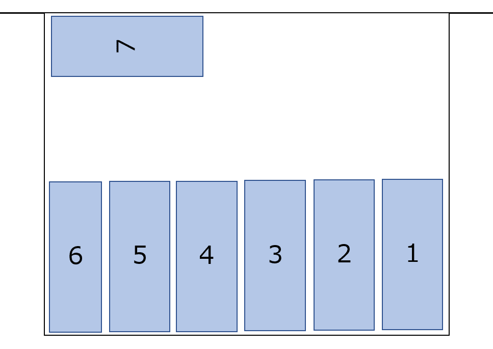 荒川駐車場の駐車配置図
