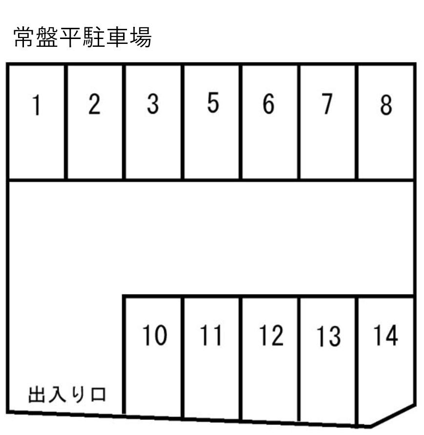 常盤平駐車場の駐車配置図