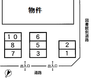 サンマノワ駐車場の駐車配置図