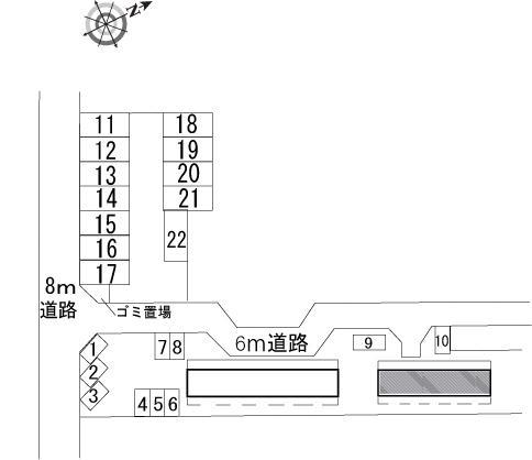 リバティー２(10028)の駐車配置図