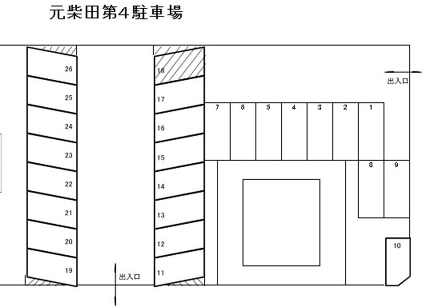 元柴田第4駐車場の駐車配置図