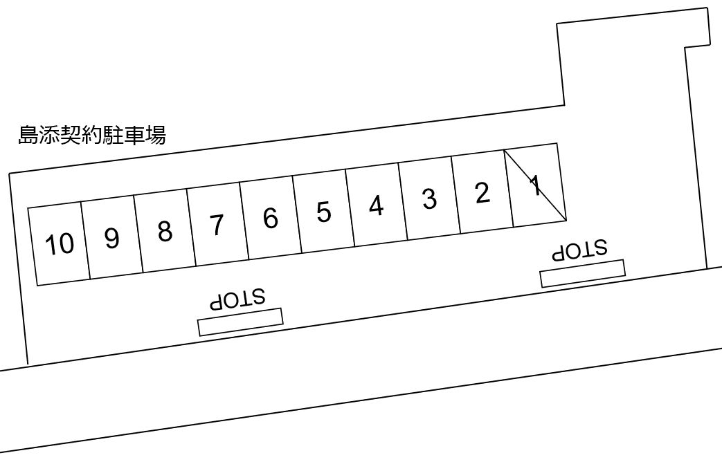 島添契約駐車場の駐車配置図