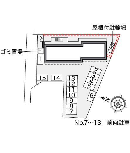 ソレイユⅢ(35485)の駐車配置図