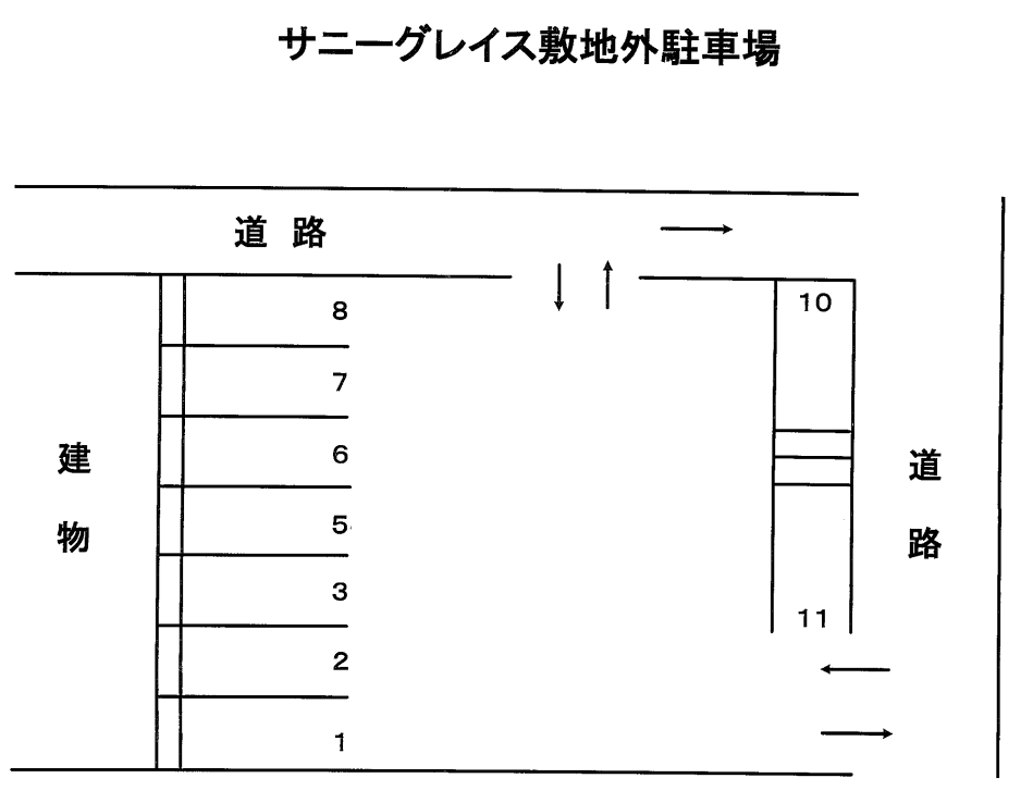 サニーグレイスの駐車配置図