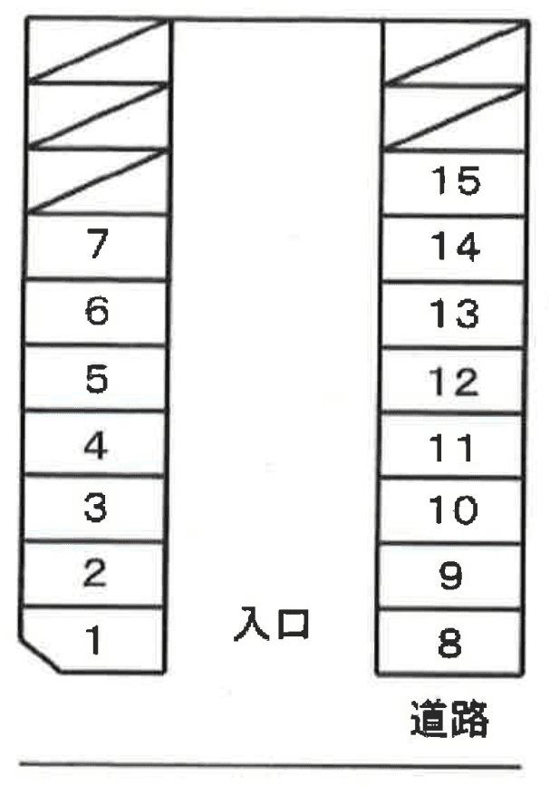 プラムパーキングの駐車配置図