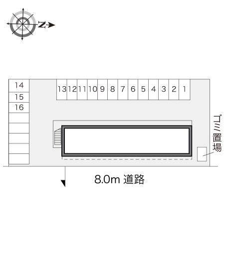 パティオ(17884)の駐車配置図