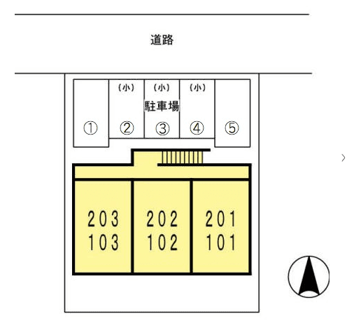 セジュール長根の駐車配置図