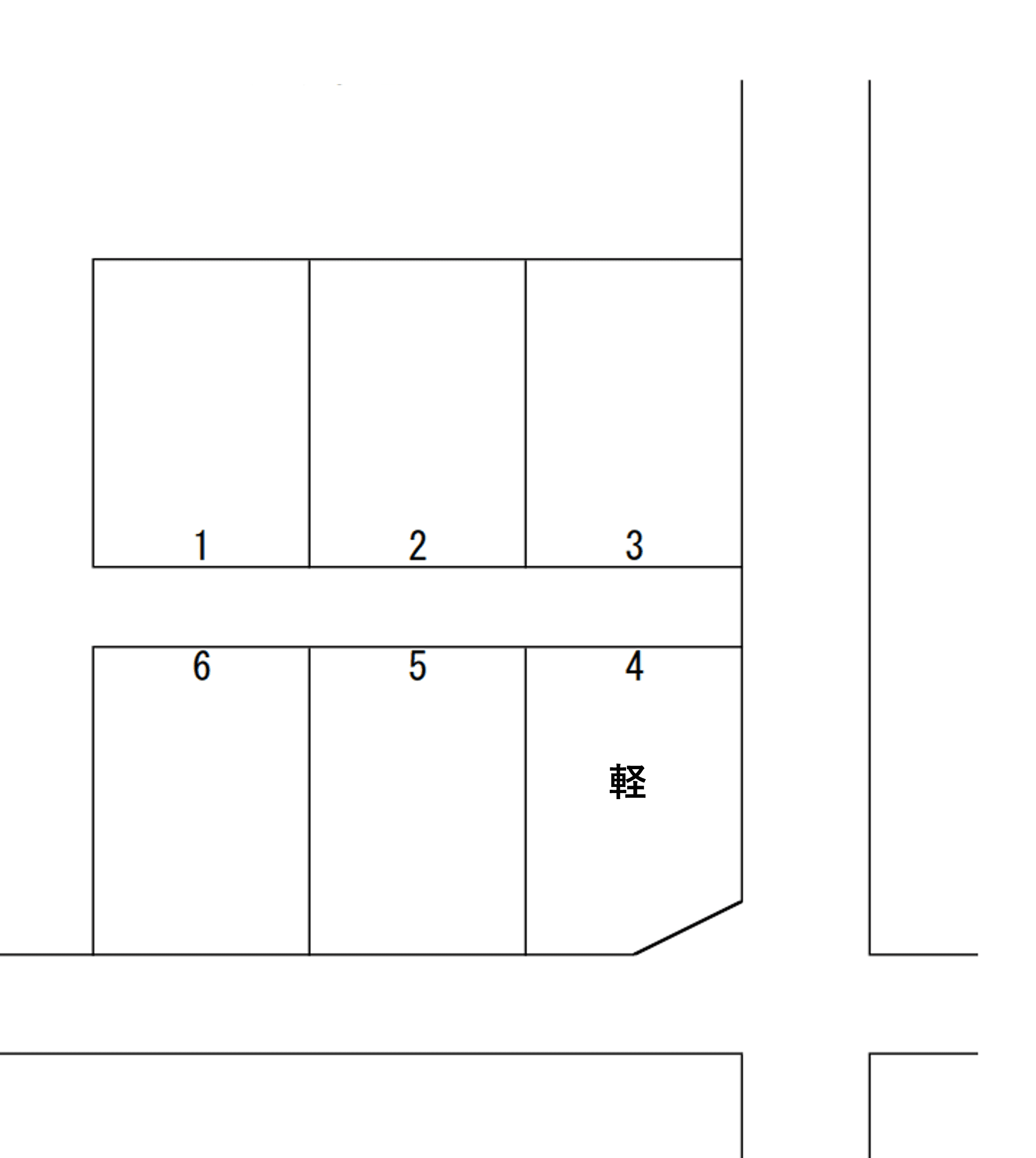 原市山田駐車場の駐車配置図