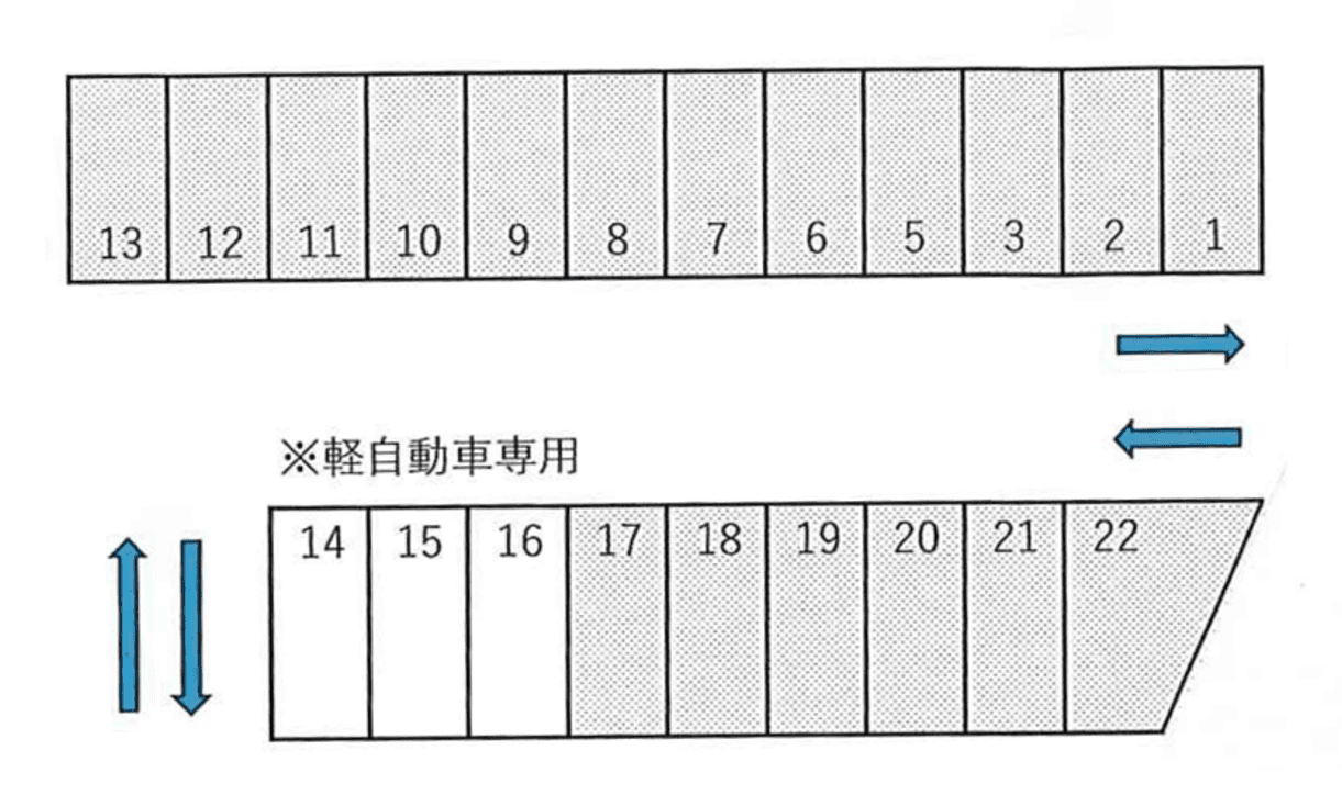 橋本第一駐車場の駐車配置図