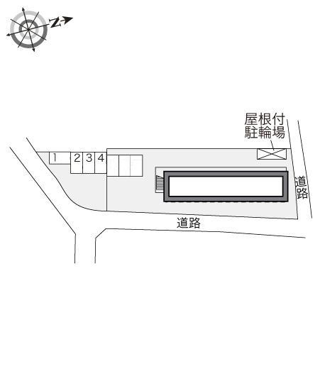 エスペランサＣ(24719)　敷地外駐車場の駐車配置図