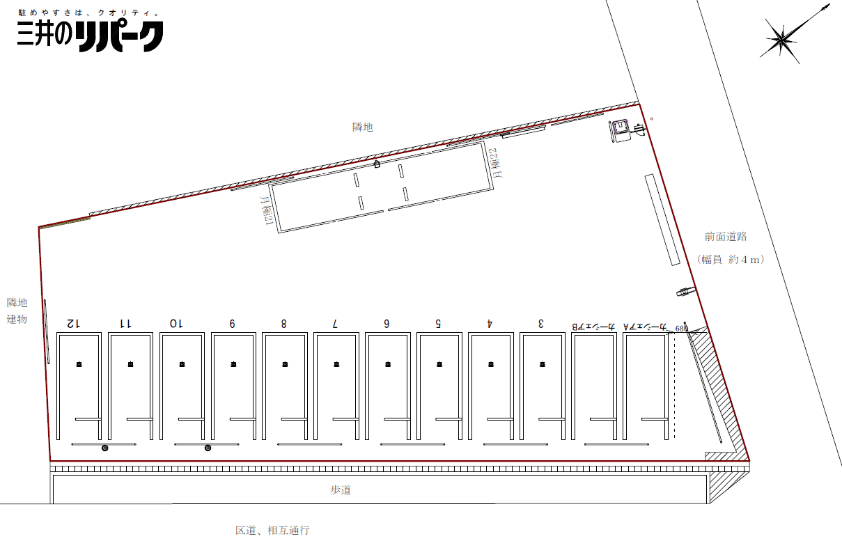 墨田立花３丁目第２の駐車配置図