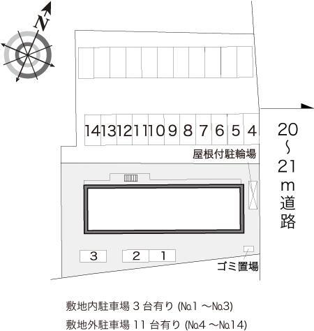 グランディⅡ(28734)の駐車配置図