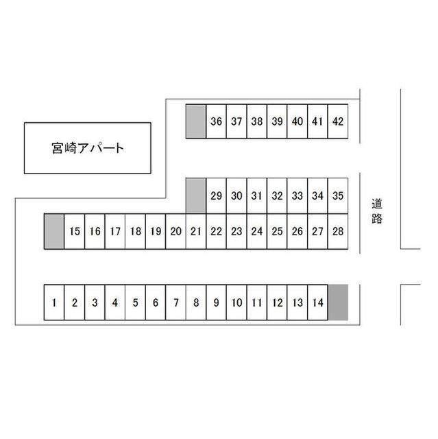竹下駐車場の駐車配置図
