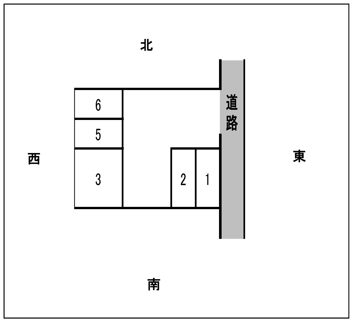 青海町６丁目伊藤駐車場の駐車配置図