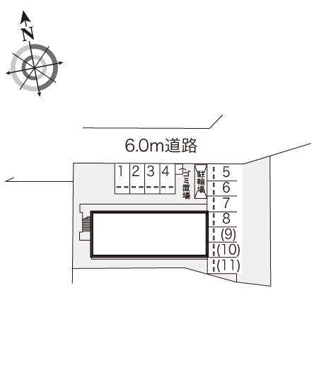 緑町(18158)の駐車配置図