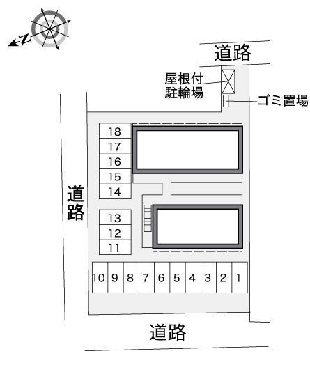 サラーム瀬名(39003)の駐車配置図