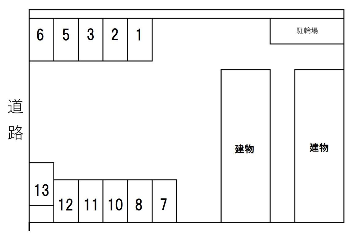 61373DUPLEX国王36Aの駐車配置図
