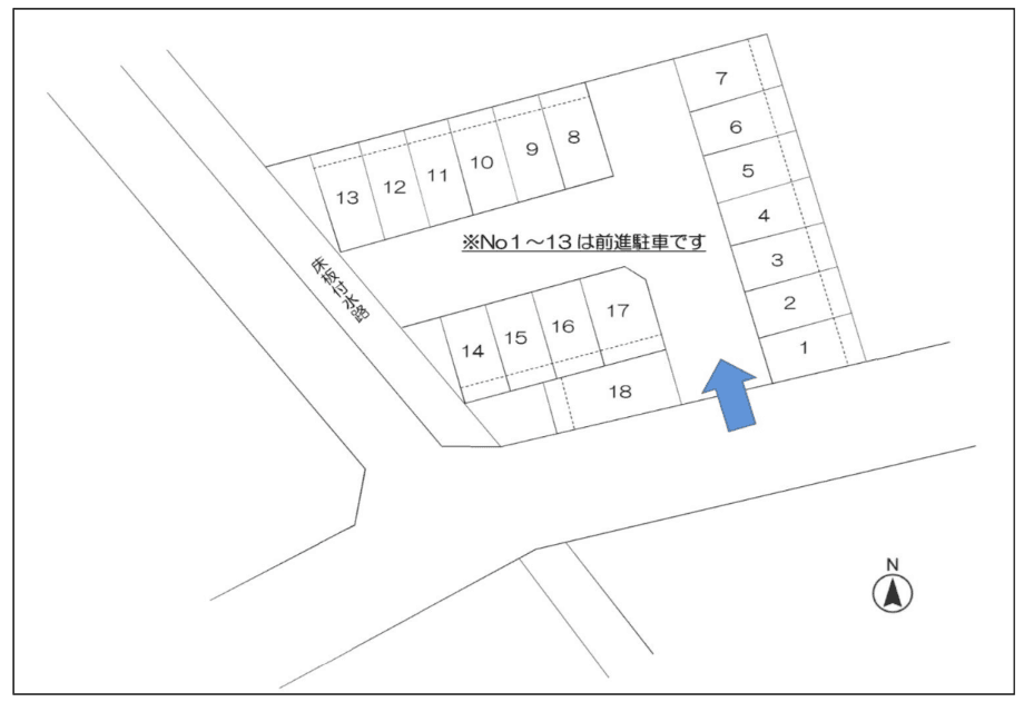 小竹医院駐車場の駐車配置図