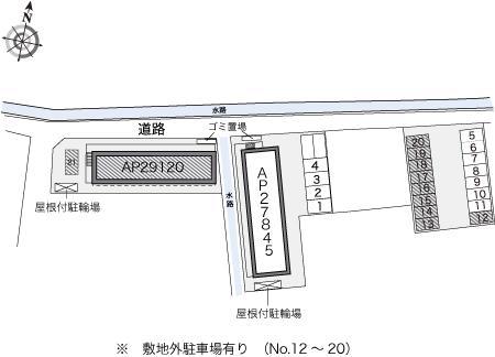 エヴァⅡ(29120)　敷地外駐車場の駐車配置図