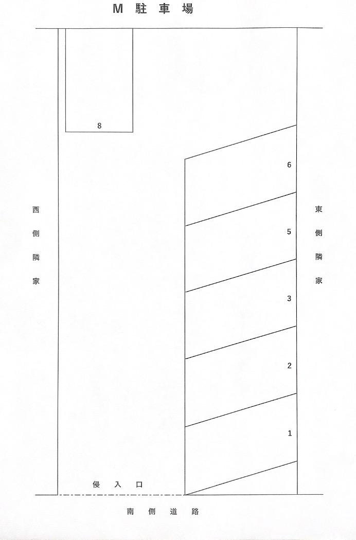 Ｍ駐車場の駐車配置図