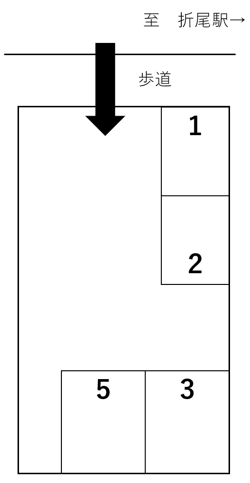 第2新光折尾パーキングの駐車配置図