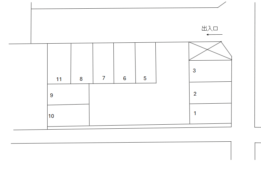 No.215駐車場の駐車配置図