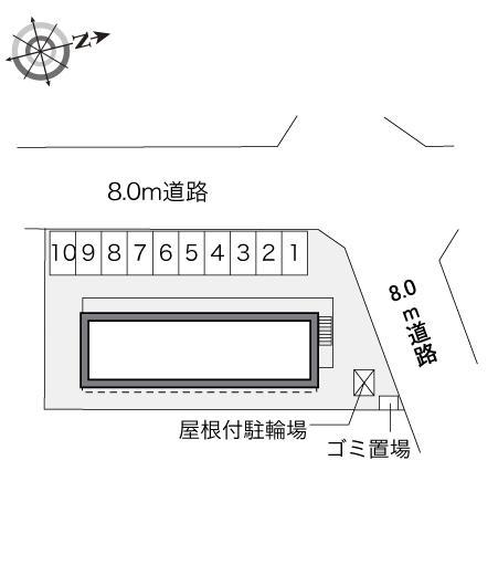オーキッドⅢ(34133)の駐車配置図