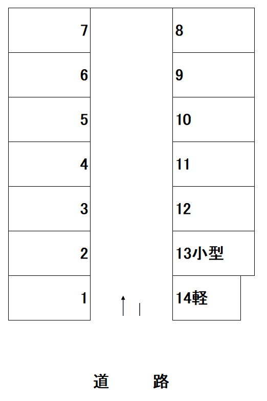 尾ノ上3丁目M’ｓパーキングの駐車配置図
