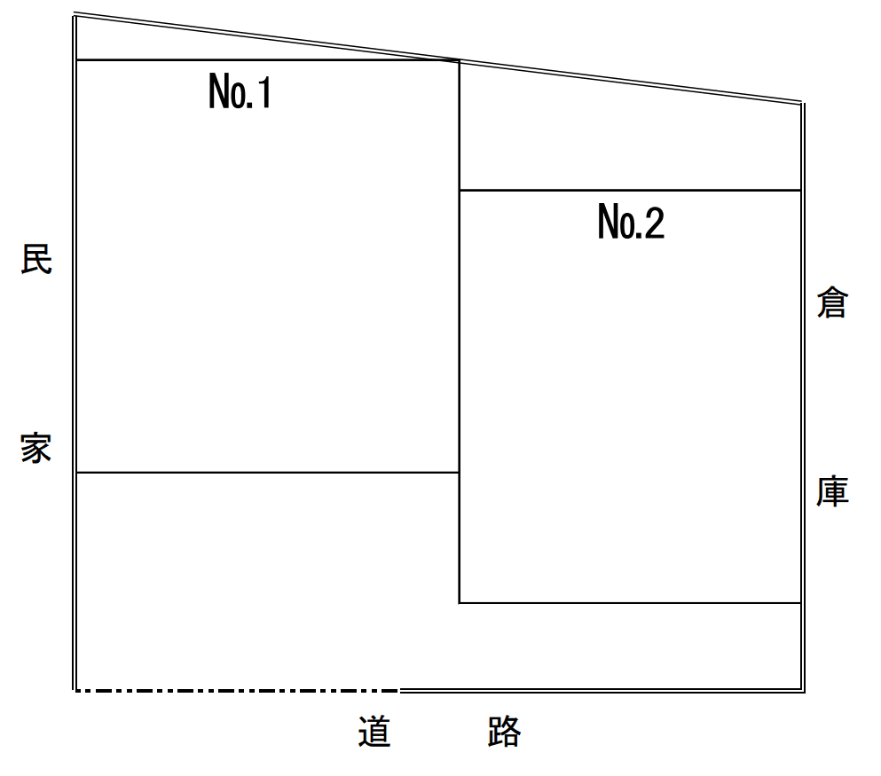 供武駐車場Ⅲの駐車配置図