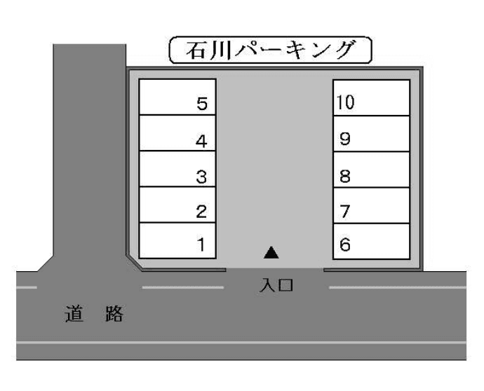 石川パーキングの駐車配置図