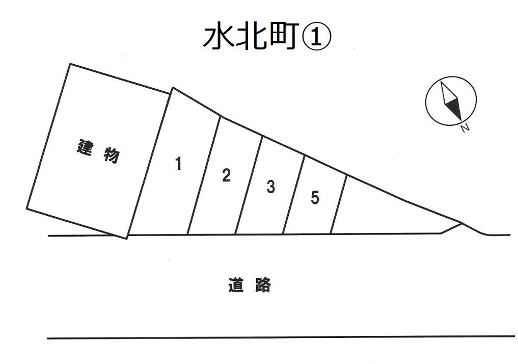 水北町①の駐車配置図
